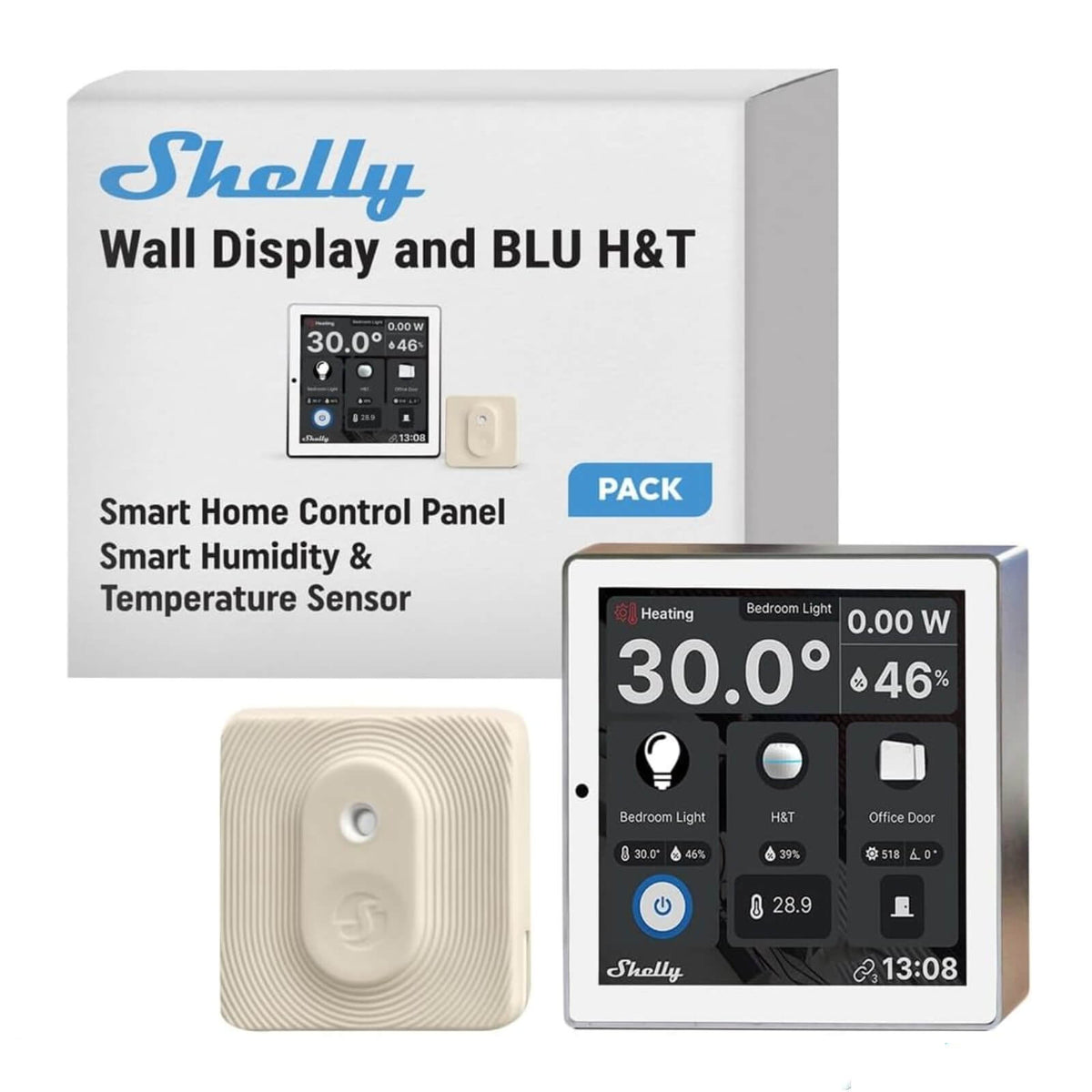 Shelly Wall Display BLU H&amp;T Set Panou de Control Alb