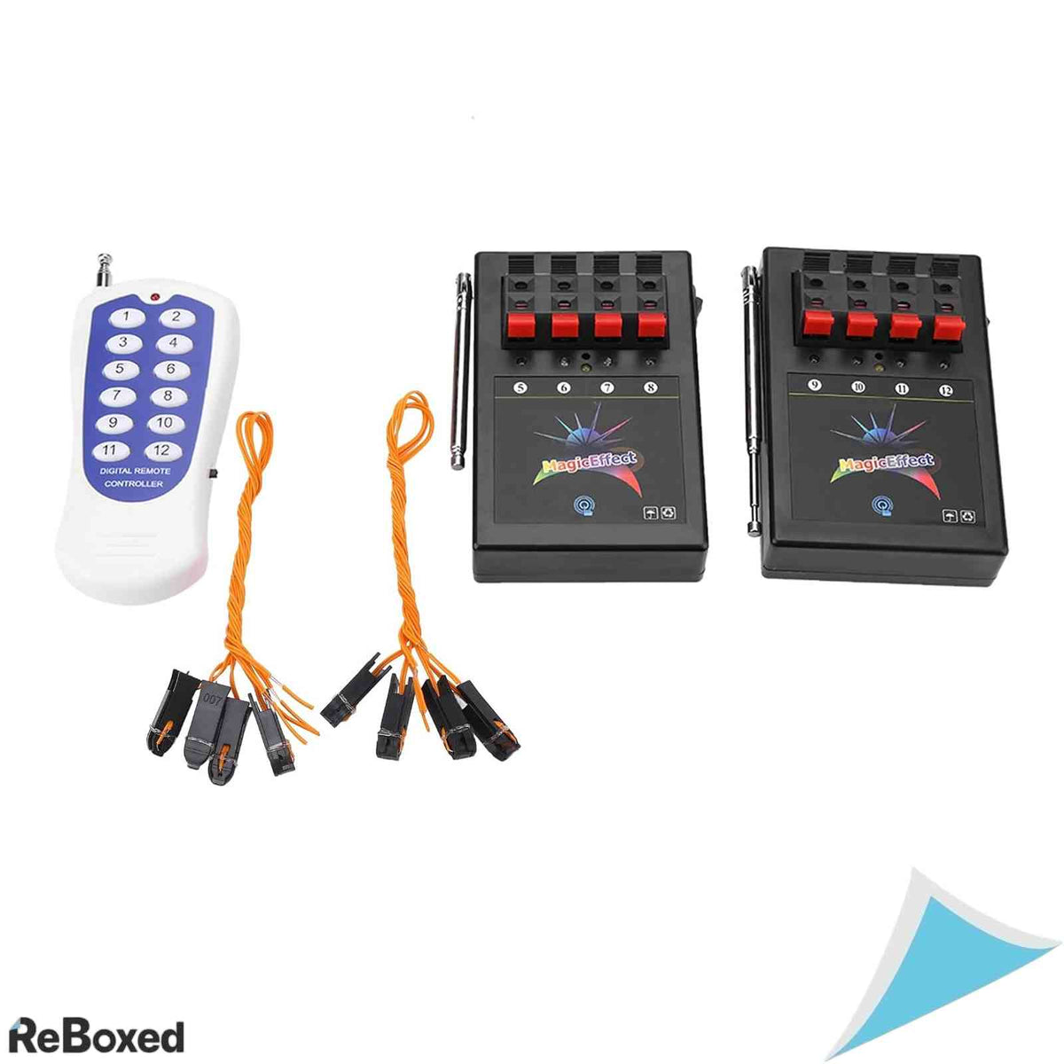 Sistem radio wireless pentru aprinderea artificiilor, cu telecomanda 12 canale si 2 receptoare