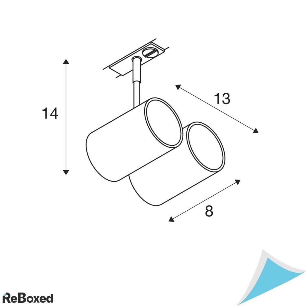 SLV BIMA 2 - Spot dublu pentru sistem monofazat 50w