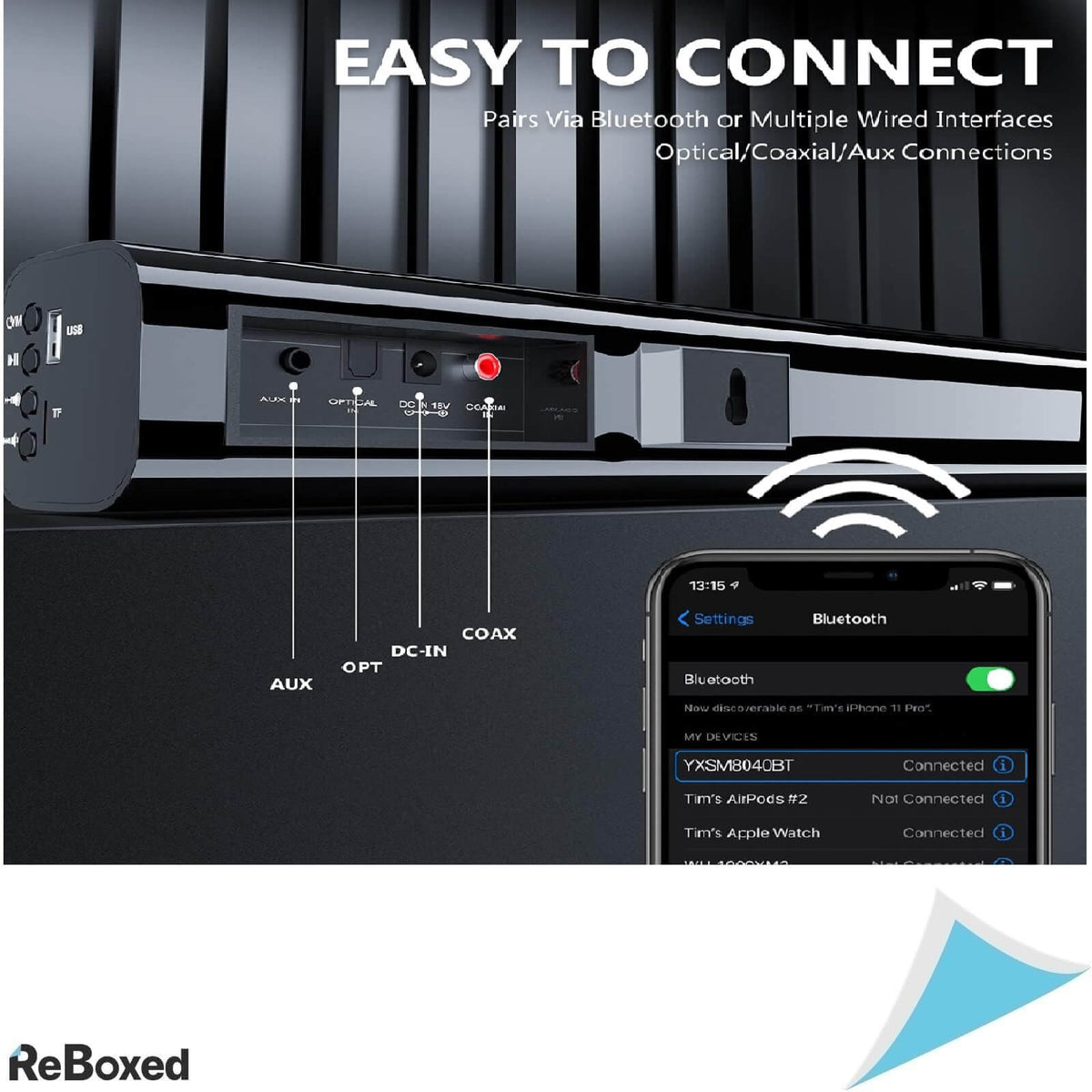 Smalody 2.0 Soundbar Bluetooth 80DB DSP USB