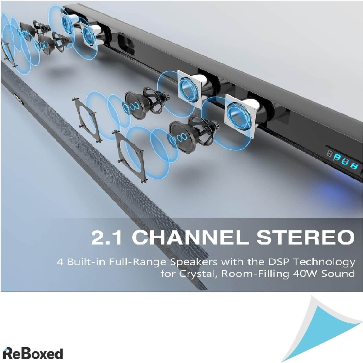 Smalody 2.0 Soundbar Bluetooth 80DB DSP USB