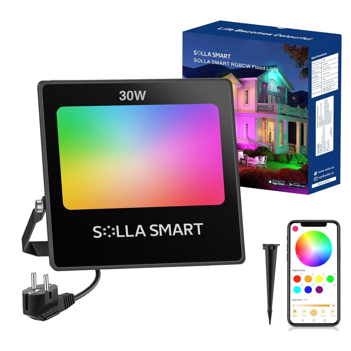 Solla Proiector LED RGB 30W IP66