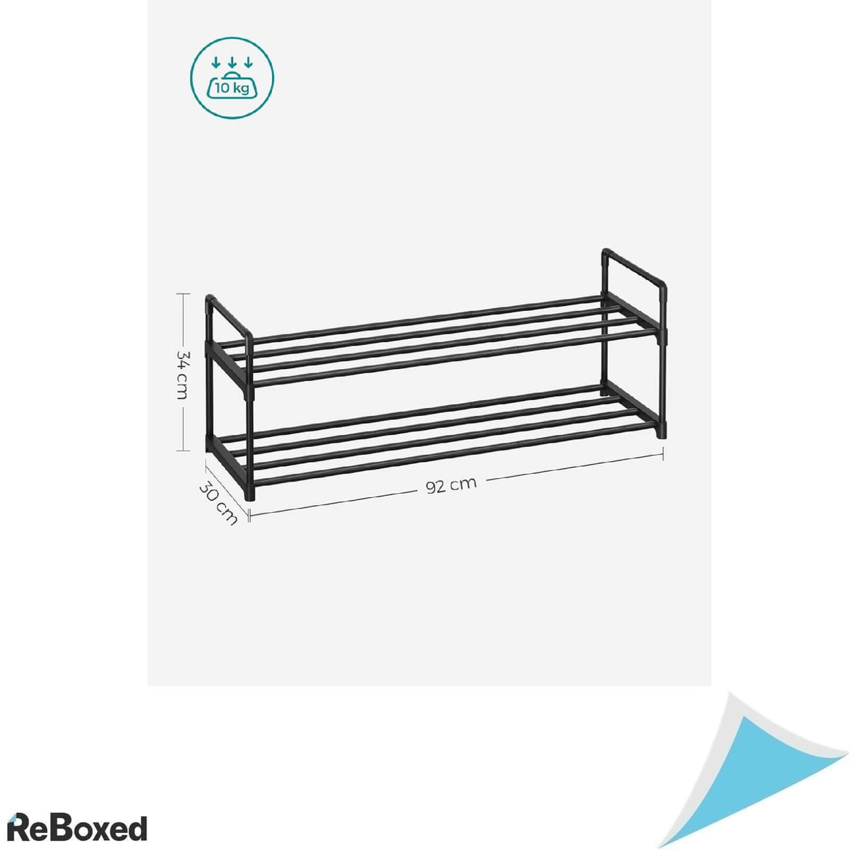 Songmics 2 Etajera Incaltaminte 30x92x34 cm Negru