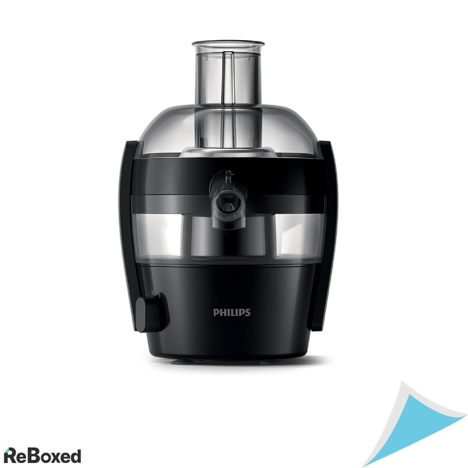 Storcator de Fructe si Legume Philips HR1832/00 Viva Collection, 400W, Recipient Pulpa 1L, 1.5L Suc, QuickClean, Anti-Picurare, Negru