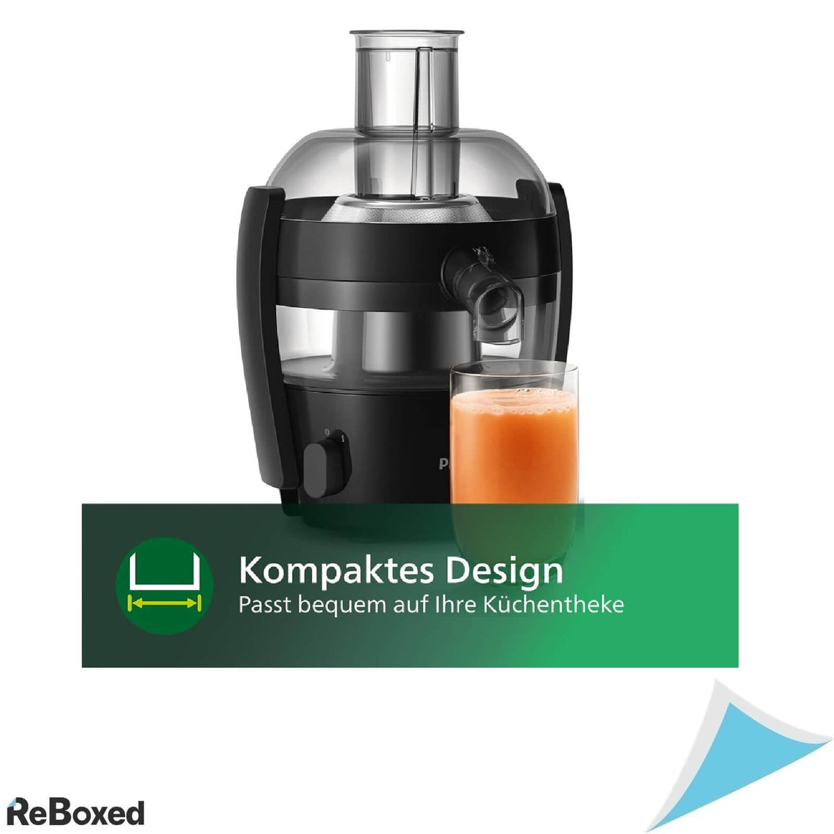 Storcator de Fructe si Legume Philips HR1832/00 Viva Collection, 400W, Recipient Pulpa 1L, 1.5L Suc, QuickClean, Anti-Picurare, Negru