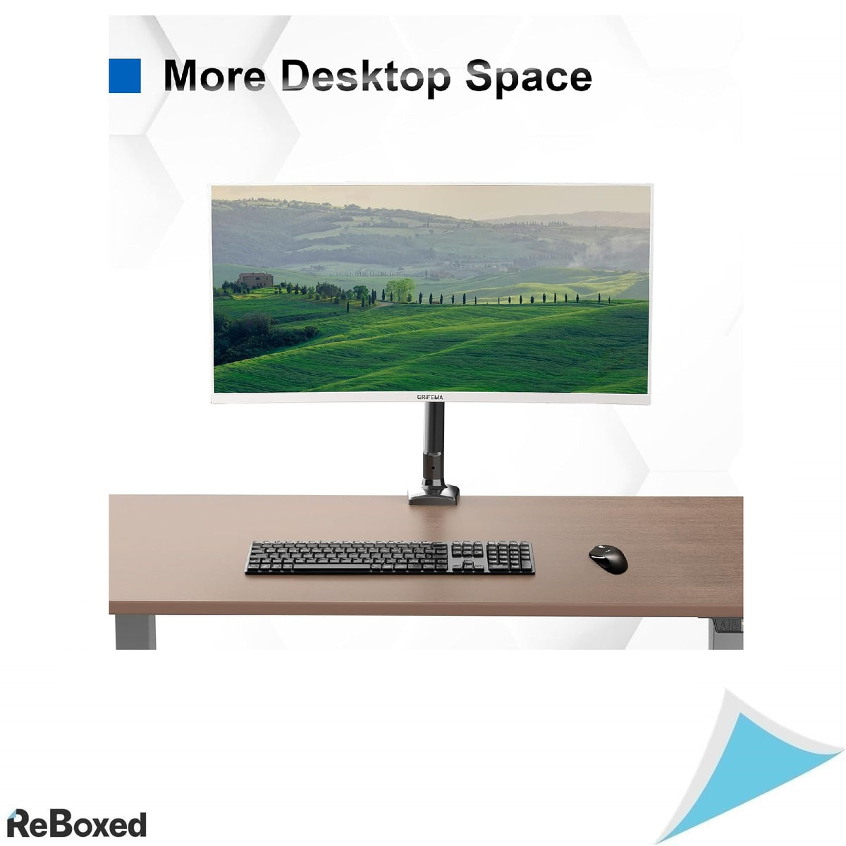Suport de Birou cu Brat Reglabil pentru Monitor (13&quot; - 32&quot;), Sistem cu Arc cu Gaz, Negru