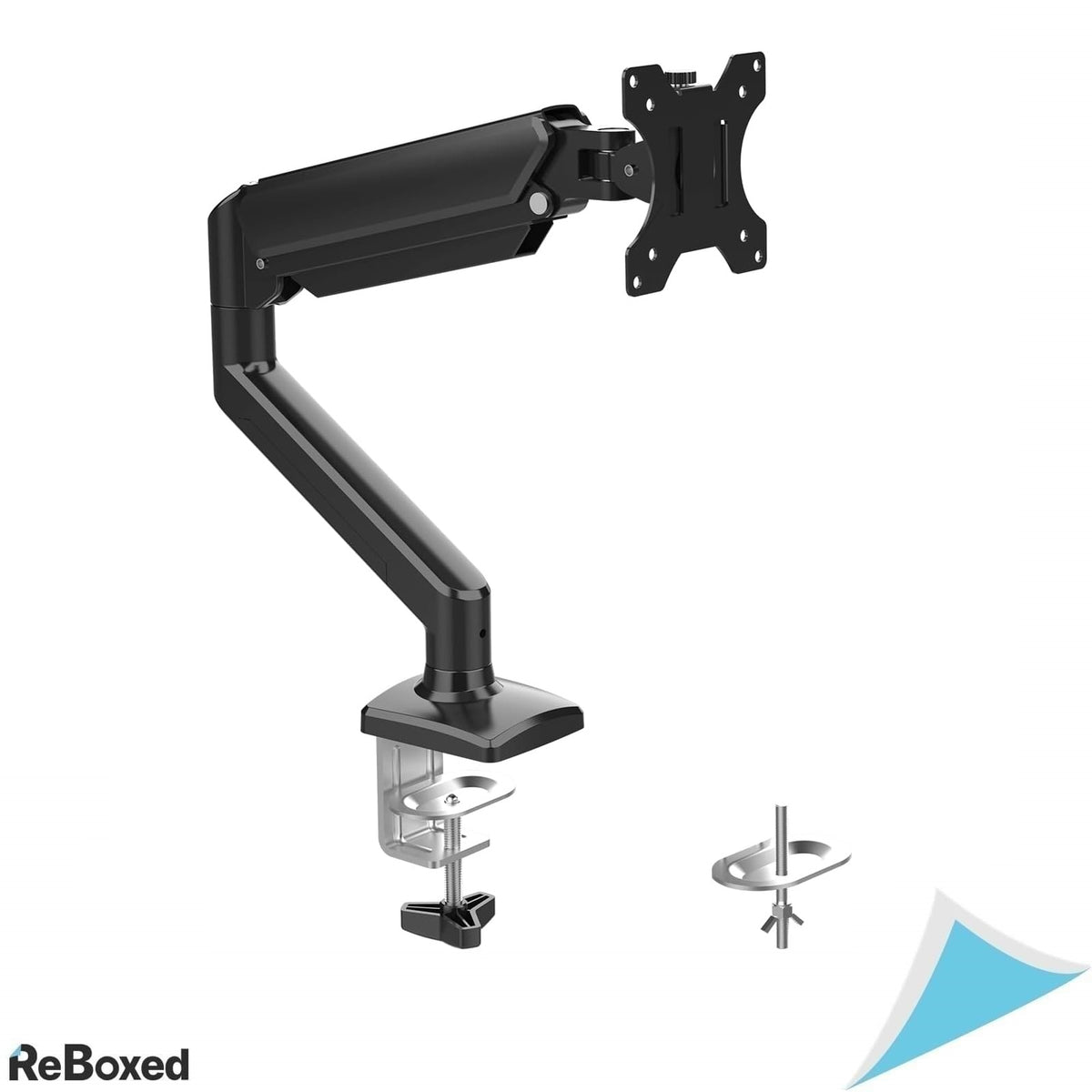 Suport de Birou cu Brat Reglabil pentru Monitor (13&quot; - 32&quot;), Sistem cu Arc cu Gaz, Negru