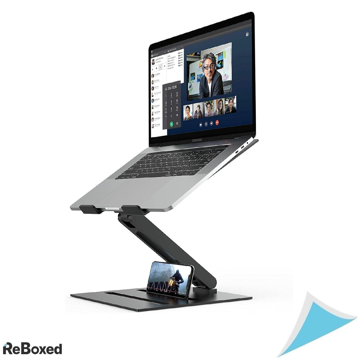 Suport Laptop Reglabil pe Înălțime MiiKARE, Pliabil, Ergonomic, din Aluminiu, pentru Laptopuri până la 17”