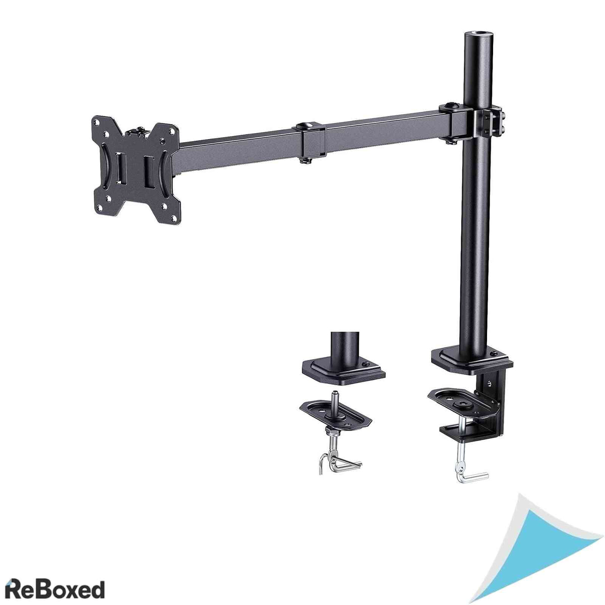 Suport Monitor Birou HUANUO pentru Ecrane 13-32 Inci Reglabil pe Inaltime Inclinare si Rotire 360 Grade VESA 75x75 100x100 Sustine 8 kg Negru
