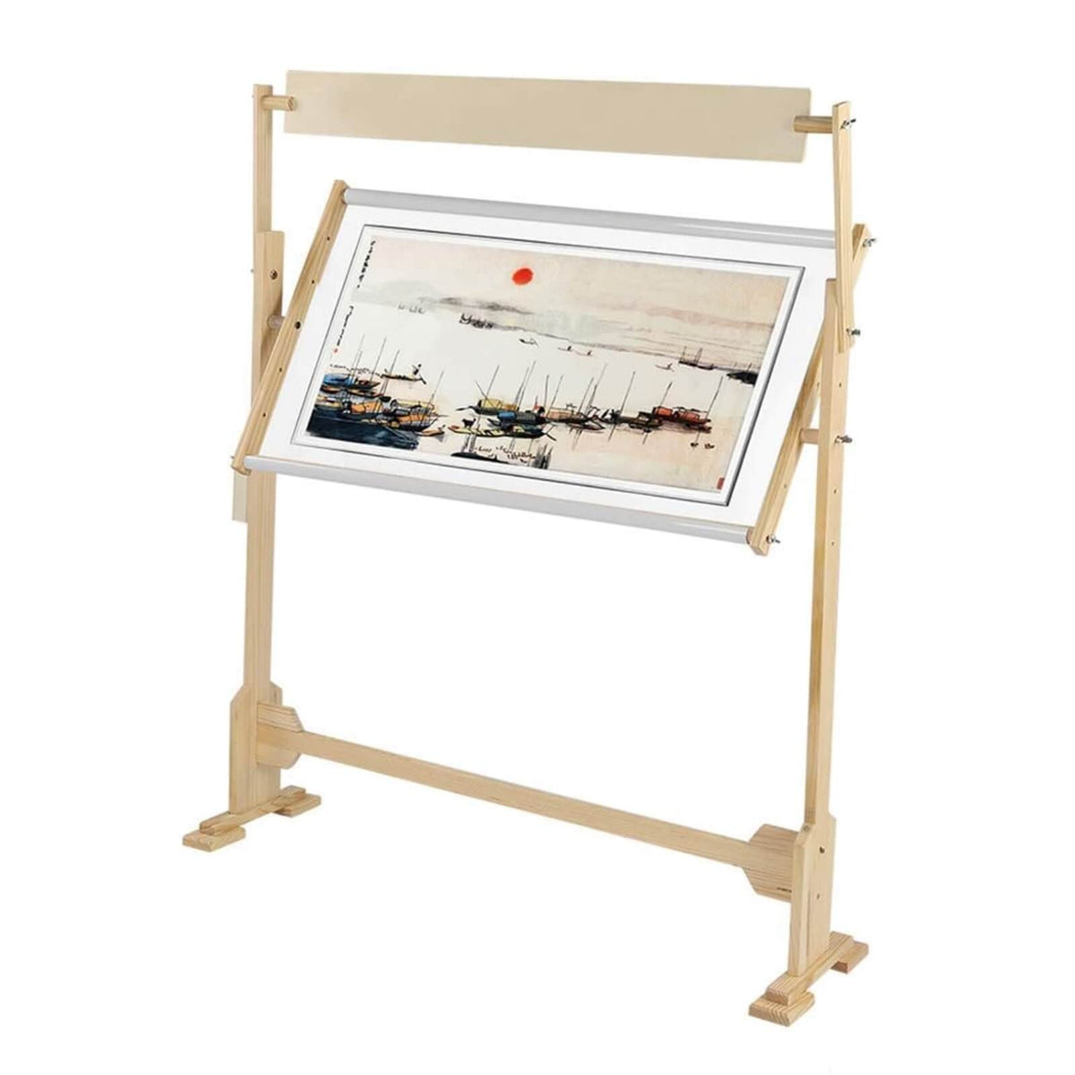 Suport Reglabil din Lemn pentru Broderie