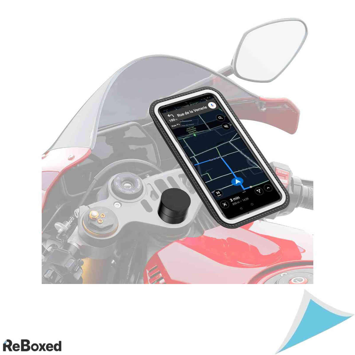 Suport Telefon Moto Magnetic Shapeheart Montare Ghidon Furtuna Husa 2XL Negru