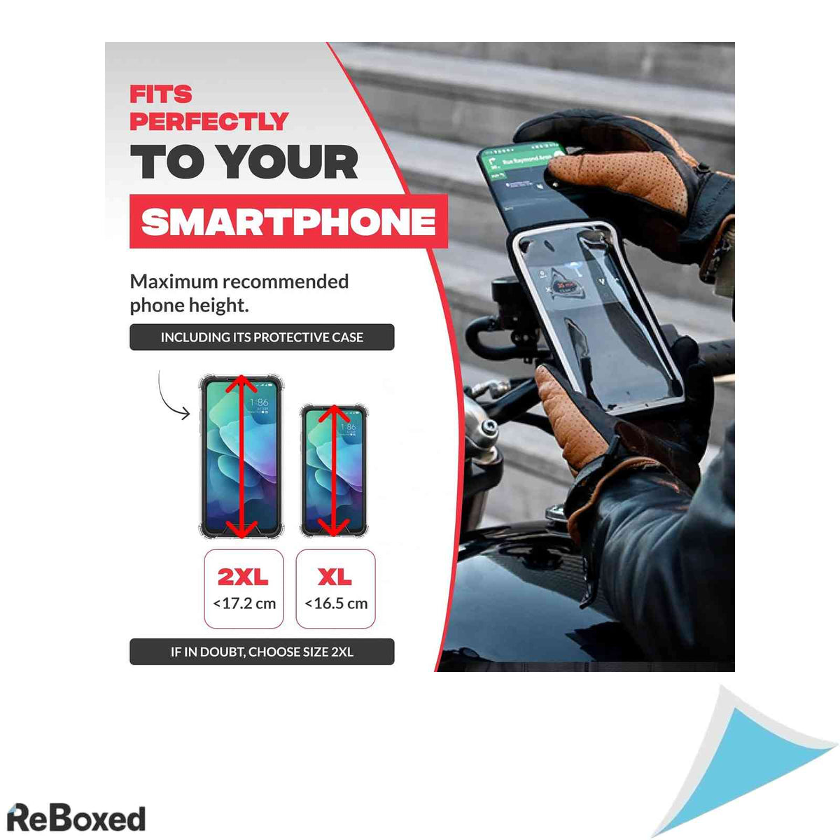 Suport Telefon Moto Magnetic Shapeheart Montare Ghidon Furtuna Husa 2XL Negru