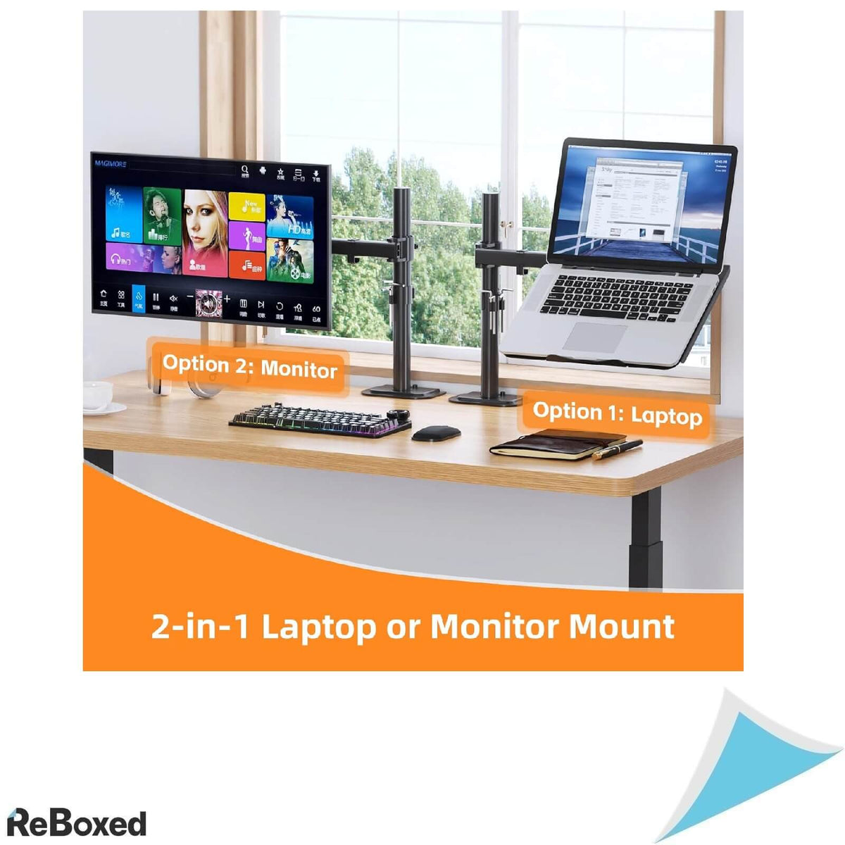 Suptek MD6421TP004 Suport Monitor cu Tava pentru Laptop