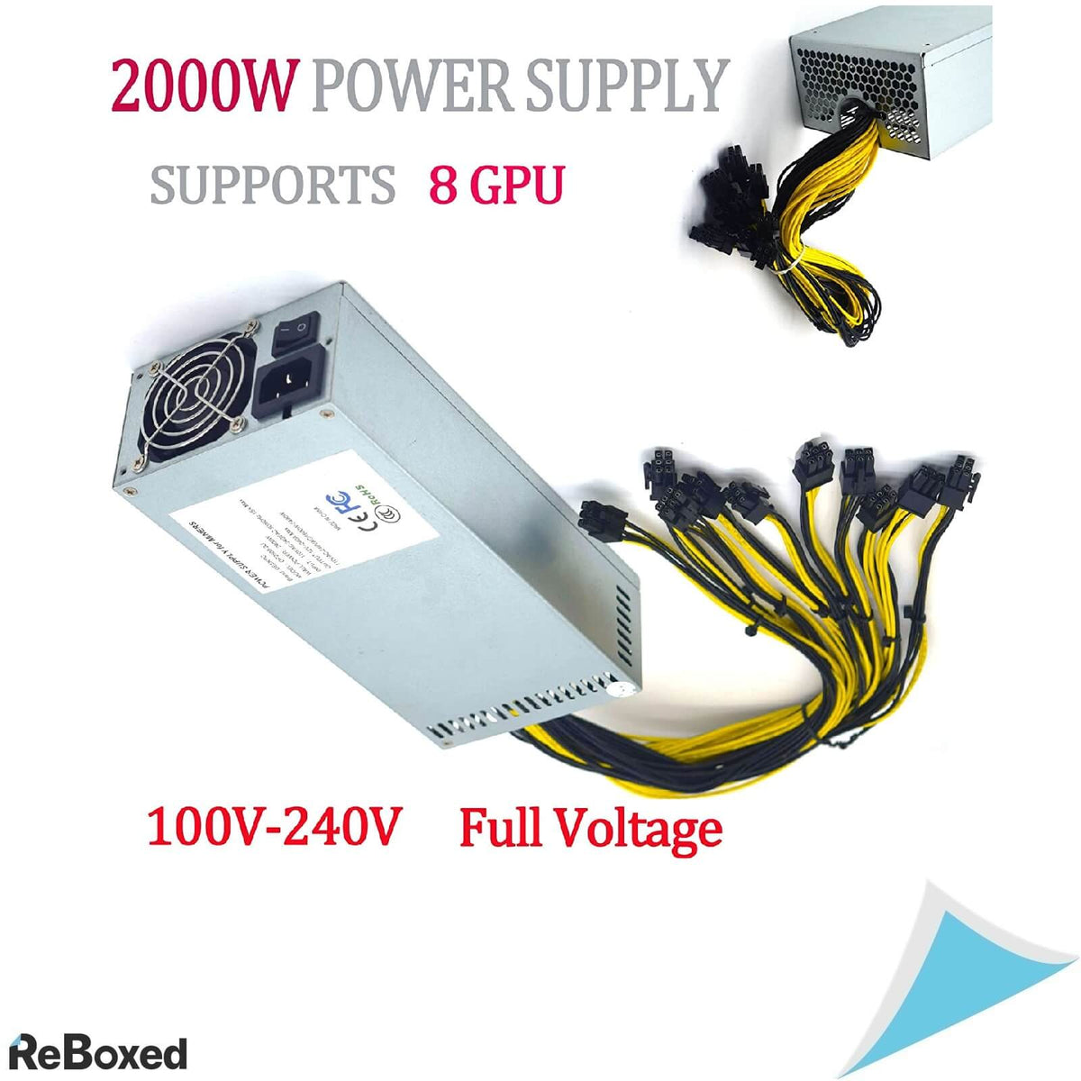 GeekPC Sursa de Alimentare 2000W Mining 12V 166A 8xGPU