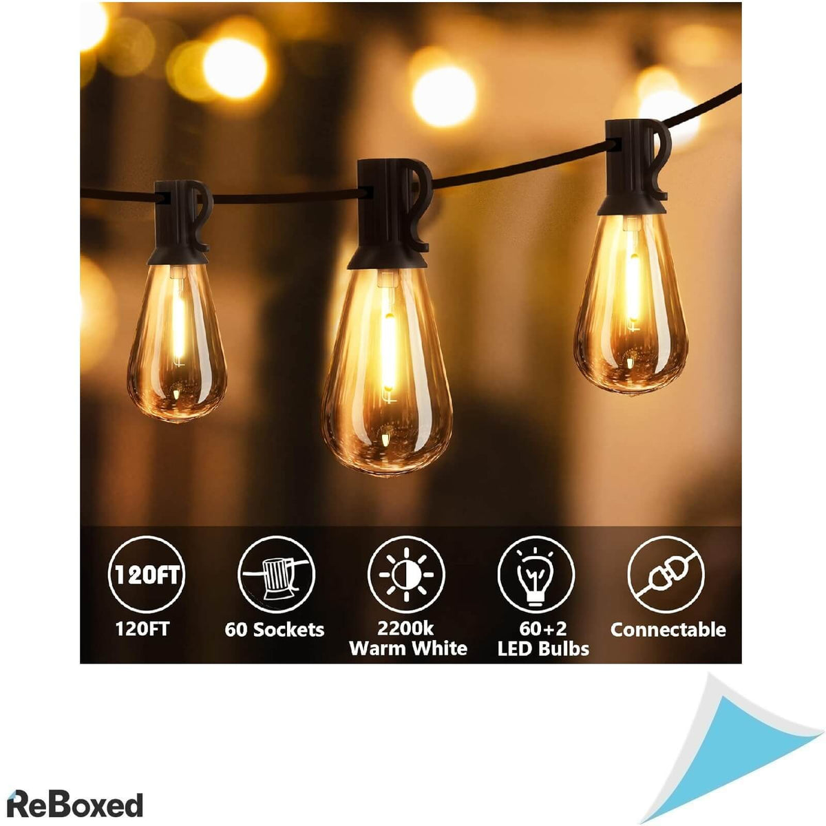 Suwin Instalatie LED pentru Exterior 36,5m 62 becuri