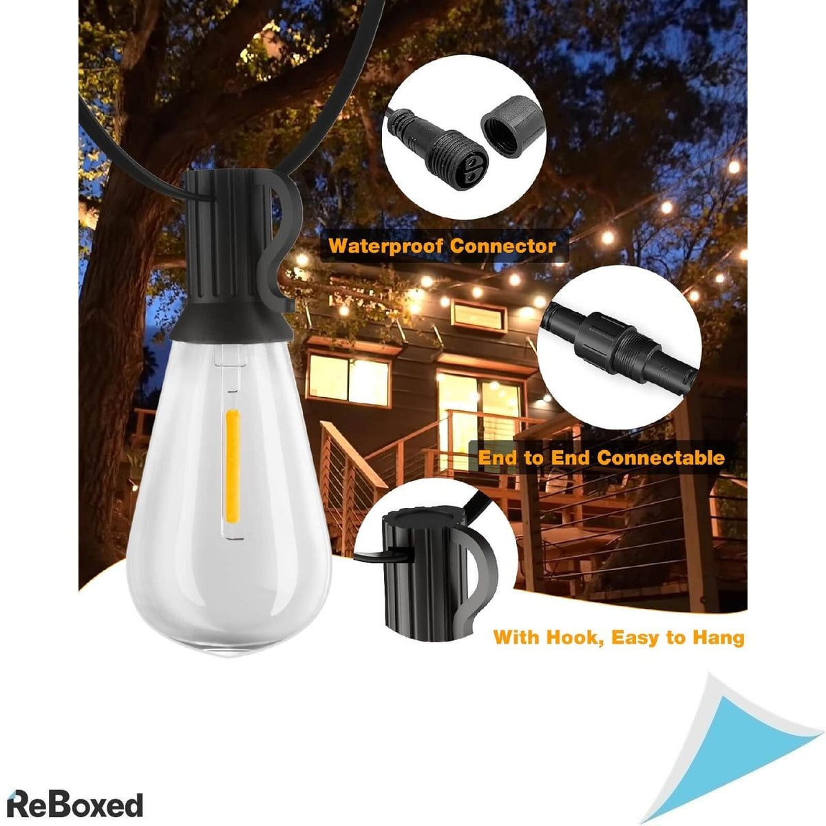 Suwin Instalatie LED pentru Exterior 36,5m 62 becuri