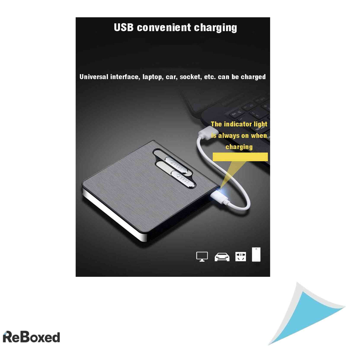 Tabachera 2 in 1 cu Bricheta Electrica Reincarcabila USB SCYDAO, Capacitate 20 Tigari