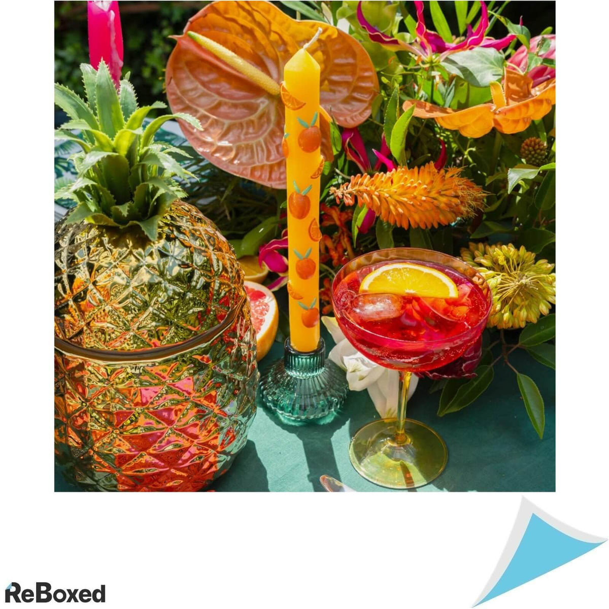 Talking Tables Galeata pentru Gheata Tip Ananas Auriu cu Capac 21.5 x 21.5 x 27 cm