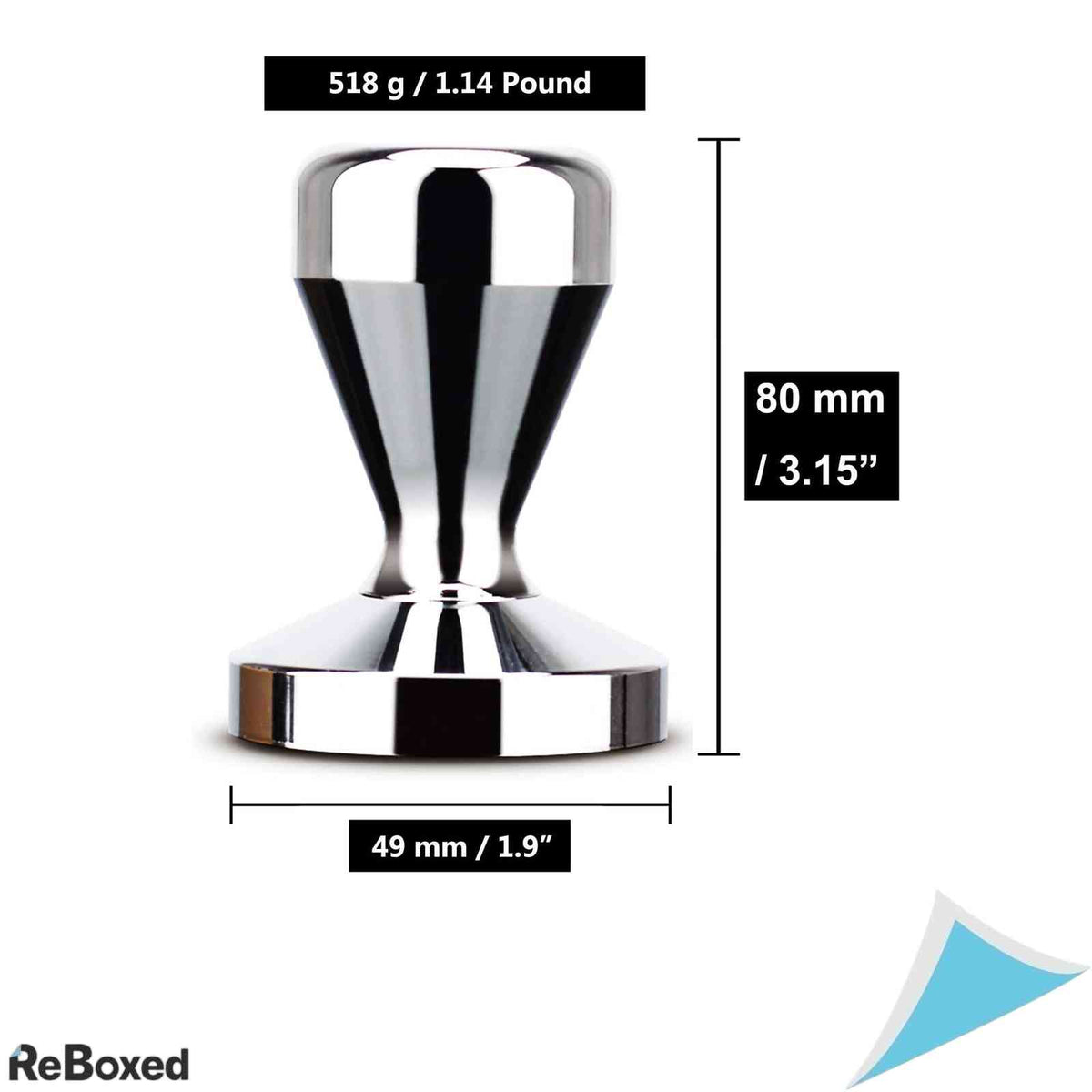 Tamper cafea Kilimazart din otel inoxidabil cromat pentru presare espresso