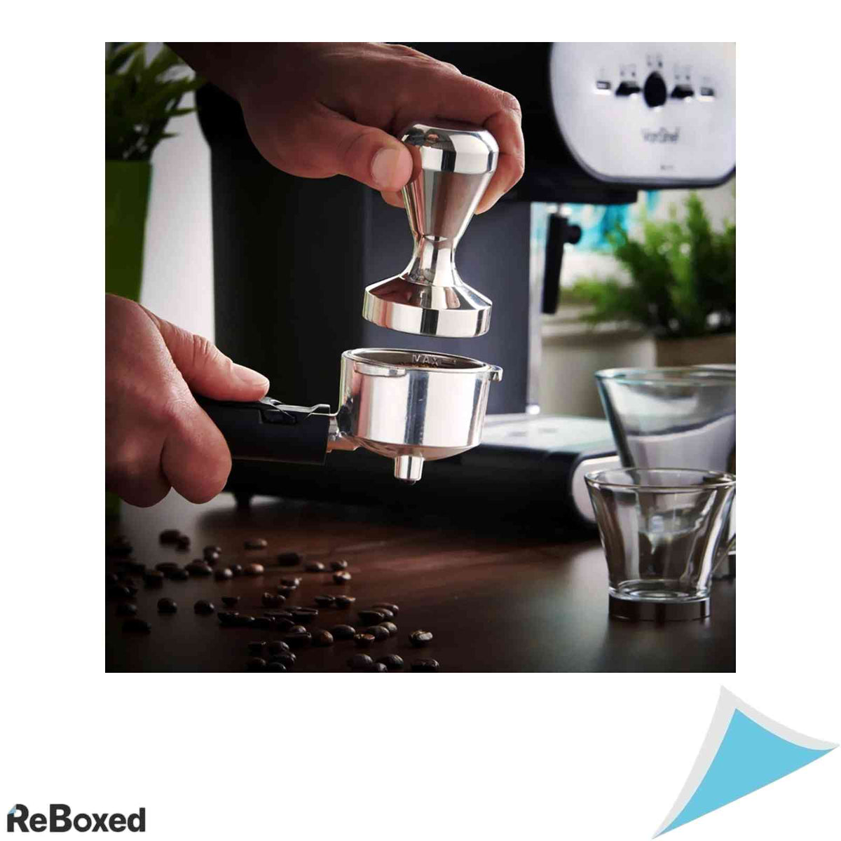 Tamper cafea Kilimazart din otel inoxidabil cromat pentru presare espresso
