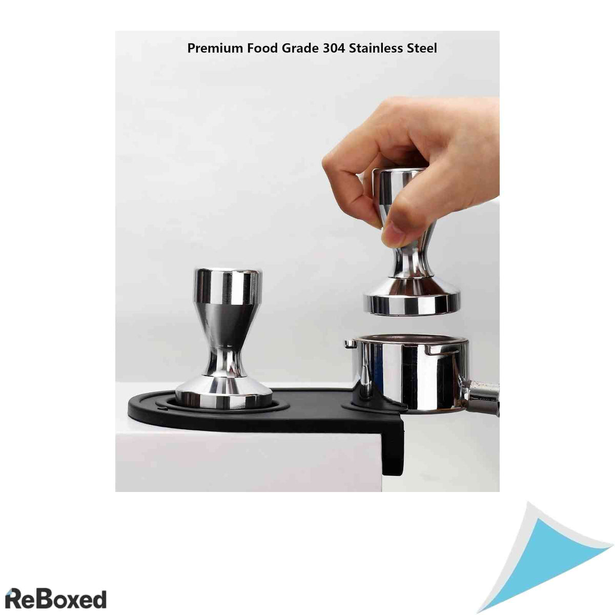 Tamper cafea Kilimazart din otel inoxidabil cromat pentru presare espresso