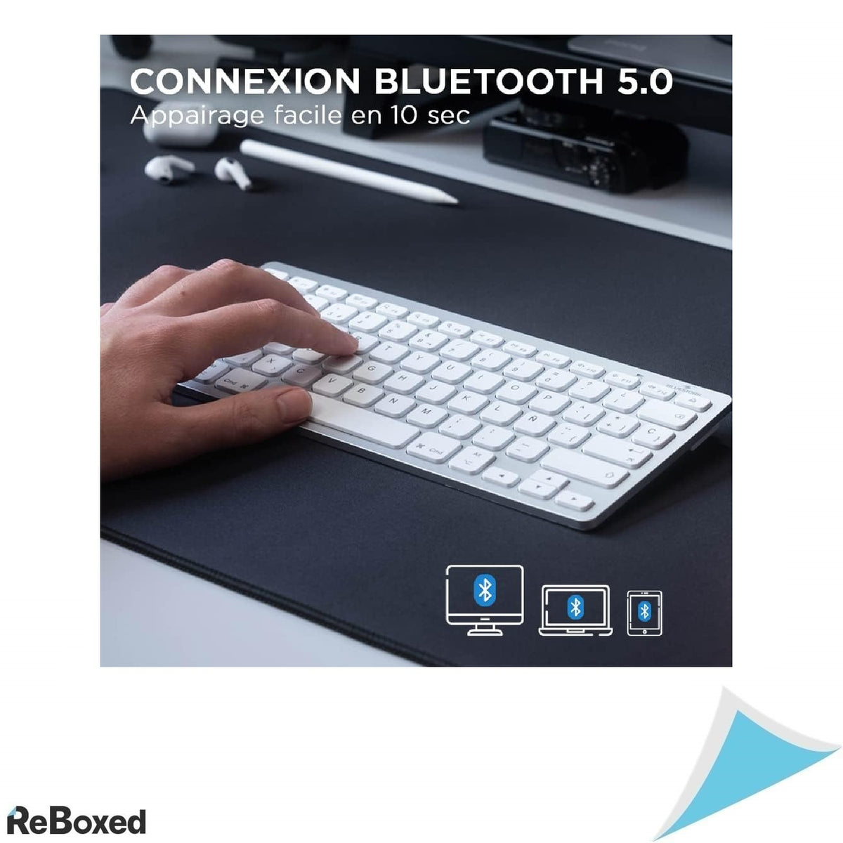 Tastatura Bluetooth Bluestork MINI-MAC pentru Mac, iPad, iPhone – AZERTY Francez