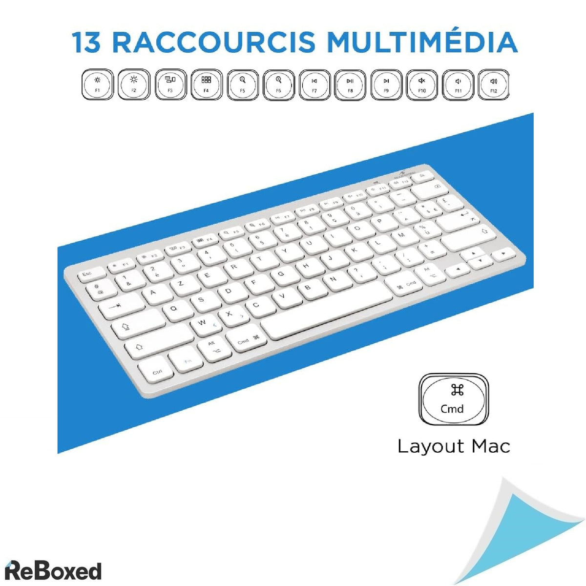 Tastatura Bluetooth Bluestork MINI-MAC pentru Mac, iPad, iPhone – AZERTY Francez