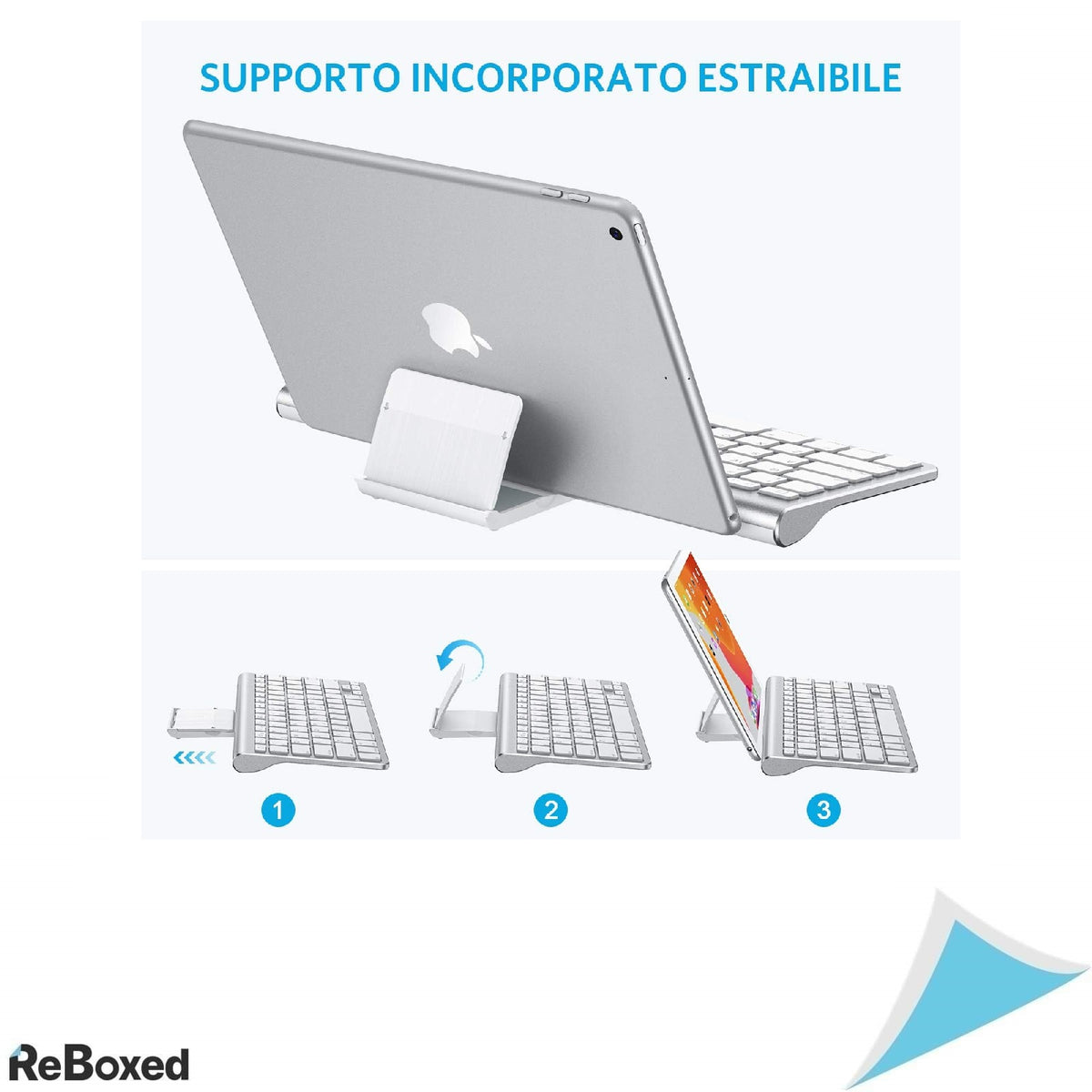 Tastatura Bluetooth OMOTON Wireless pentru iPad – Layout QWERTY Italian