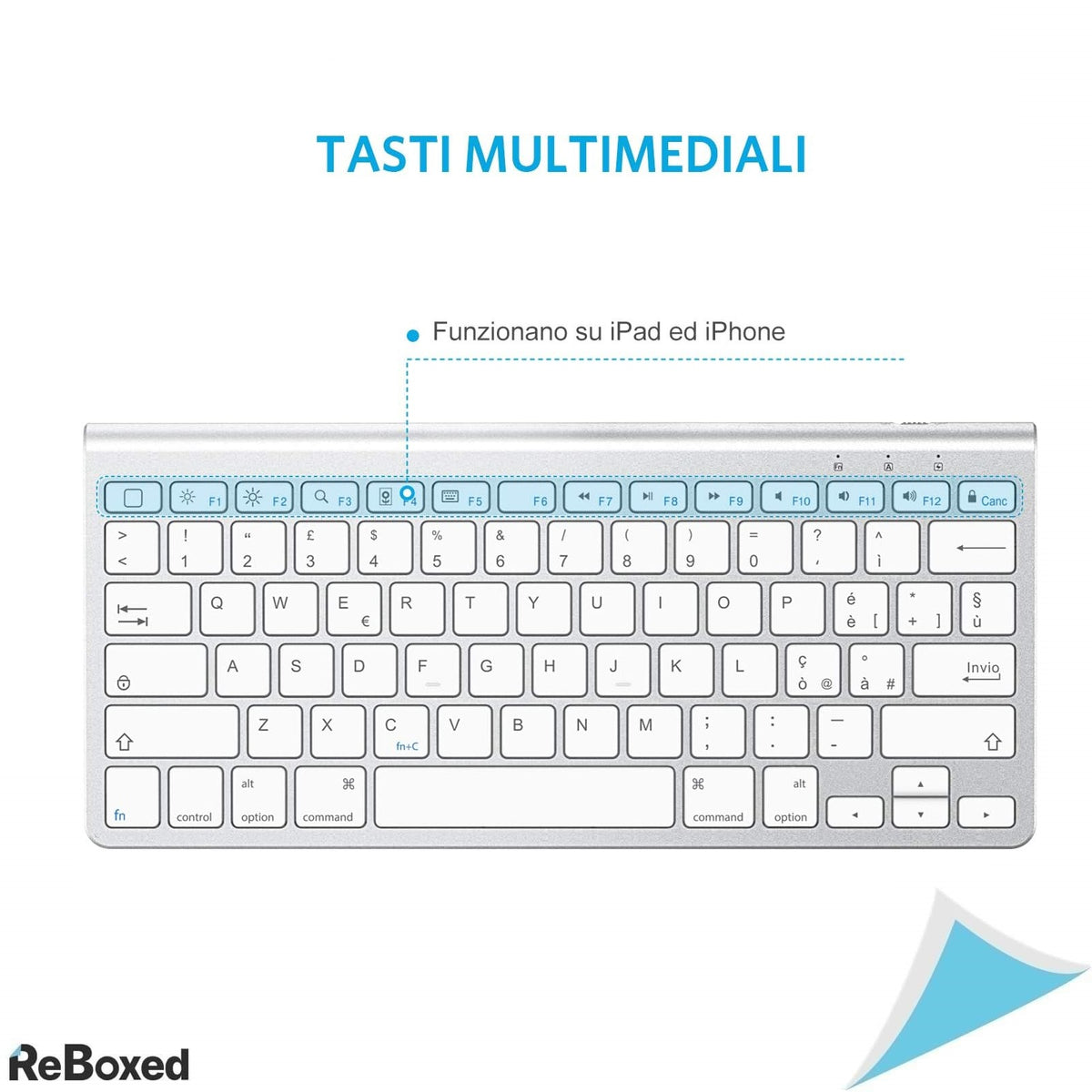 Tastatura Bluetooth OMOTON Wireless pentru iPad – Layout QWERTY Italian