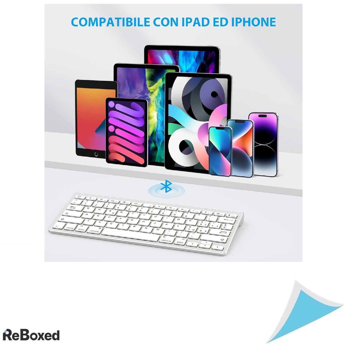 Tastatura Bluetooth OMOTON Wireless pentru iPad – Layout QWERTY Italian