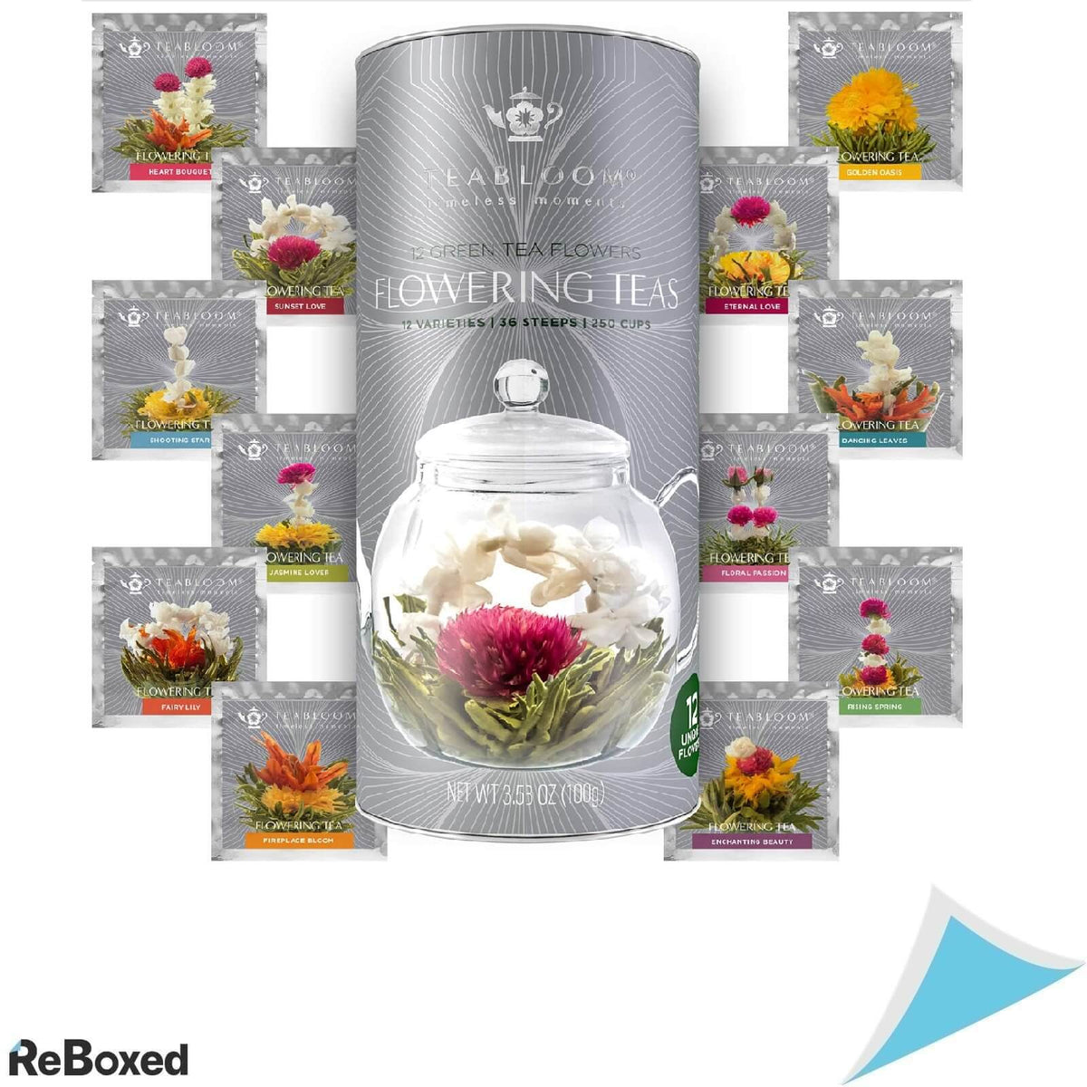 Teabloom Ceainic cu Infuzor din Sticla Termorezistenta 4 Pahare