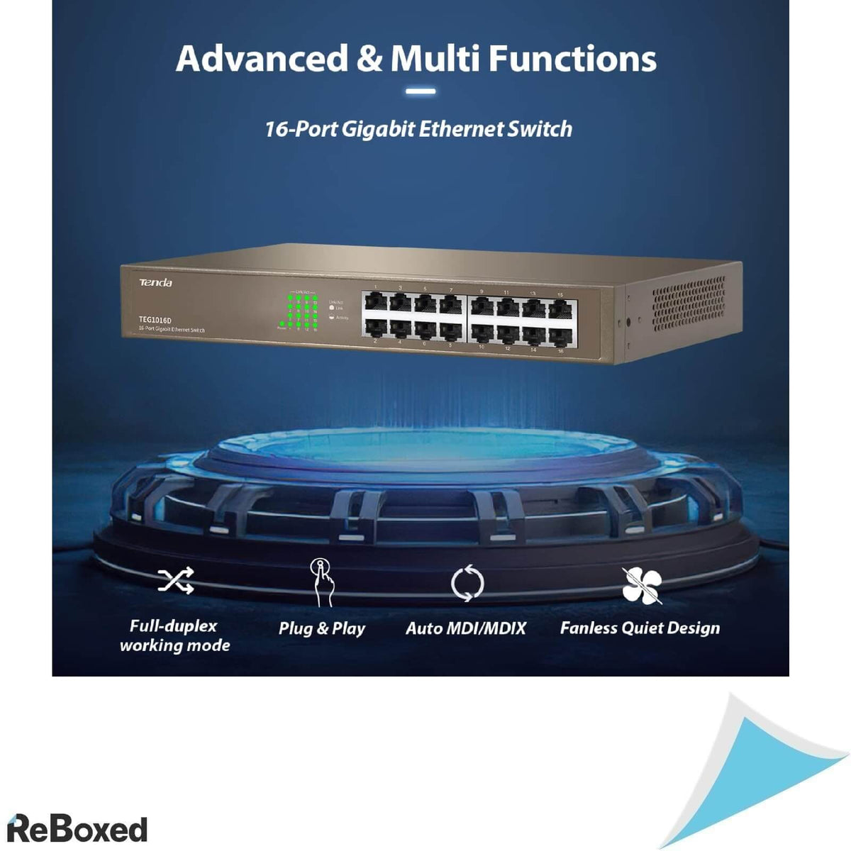 Tenda TEG1016D Switch 16 porturi LAN Gigabit 19 inch Rack Mount