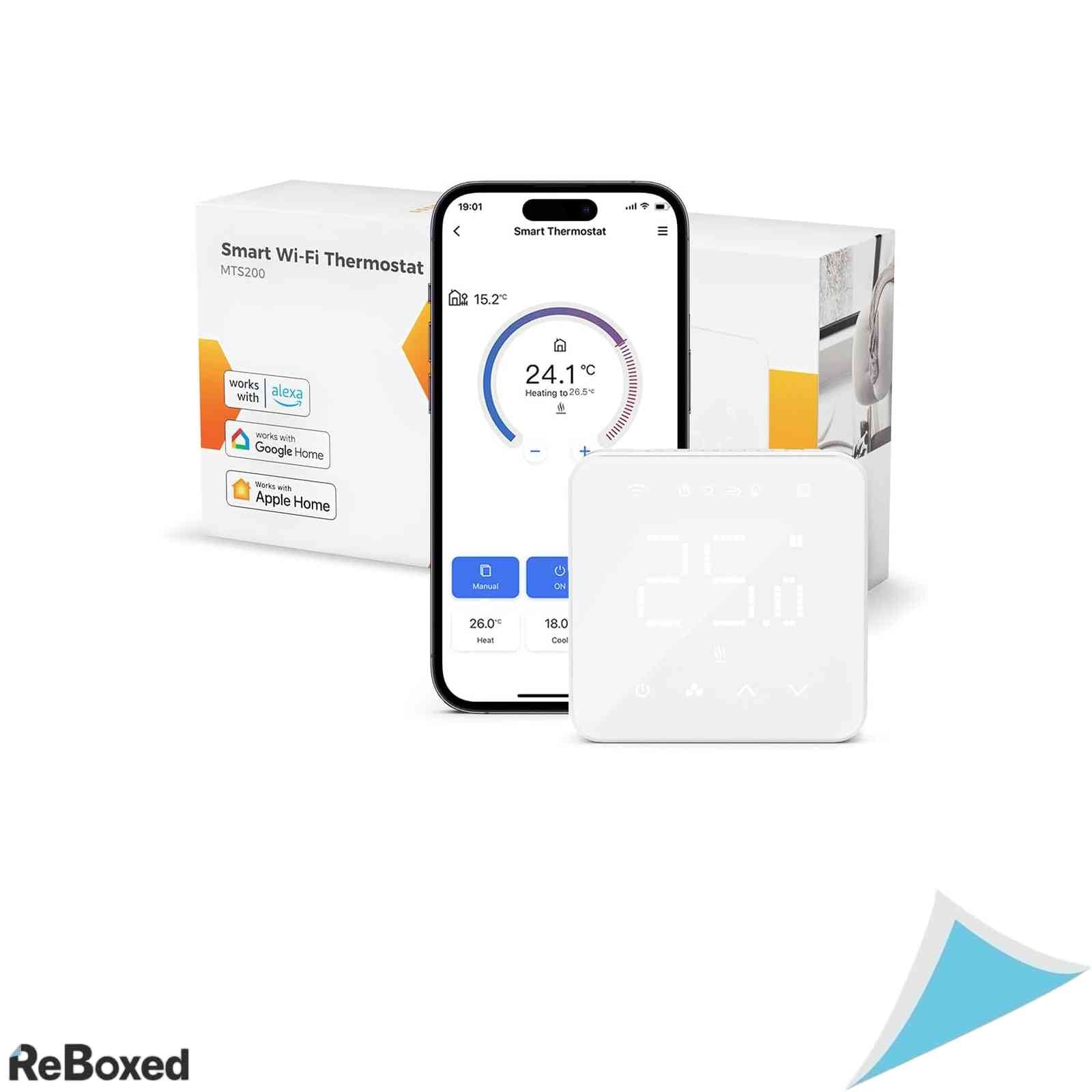 Termostat Inteligent WiFi Refoss MTS200 pentru Centrala si Incalzire in Pardoseala