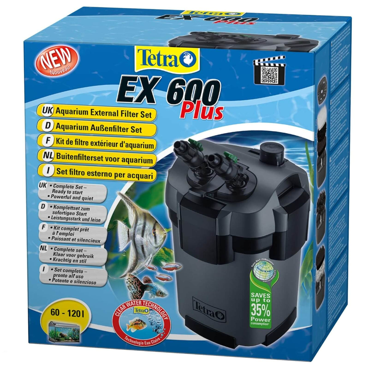 Tetra EX 600 Plus Filtru Extern pentru Acvarii 60-120l