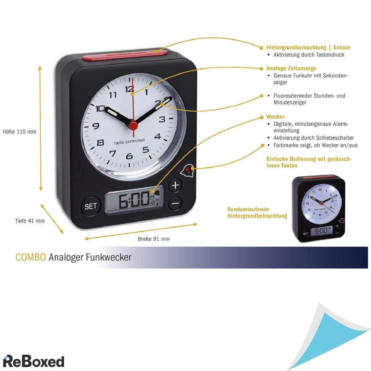 TFA Dostmann Combo 60.1511 Ceas Desteptator