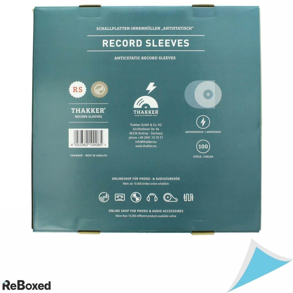 Thankker Record 100 Huse pentru Discuri de Vinil HDPE 307x305 mm