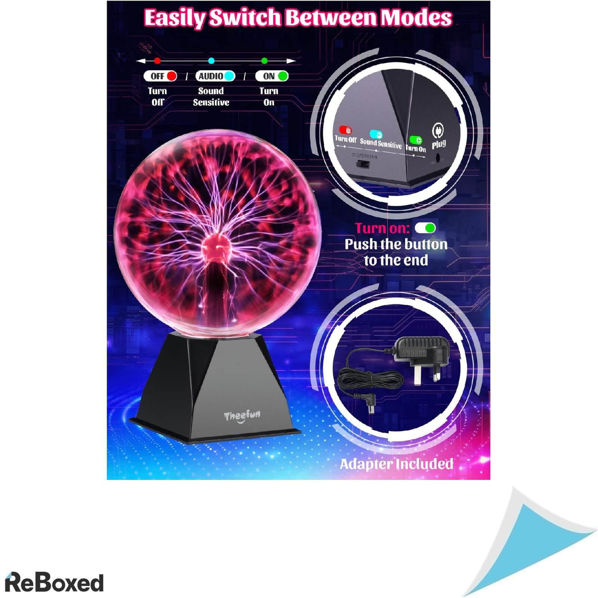 Theefun Plasma Ball 8 Inch Lampa Interactiva