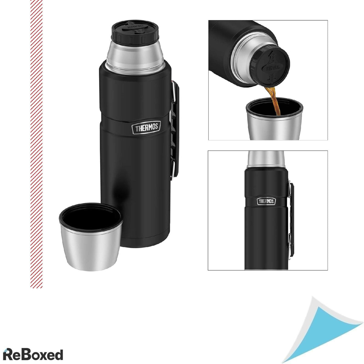 Thermos Inox King Negru 1.2L