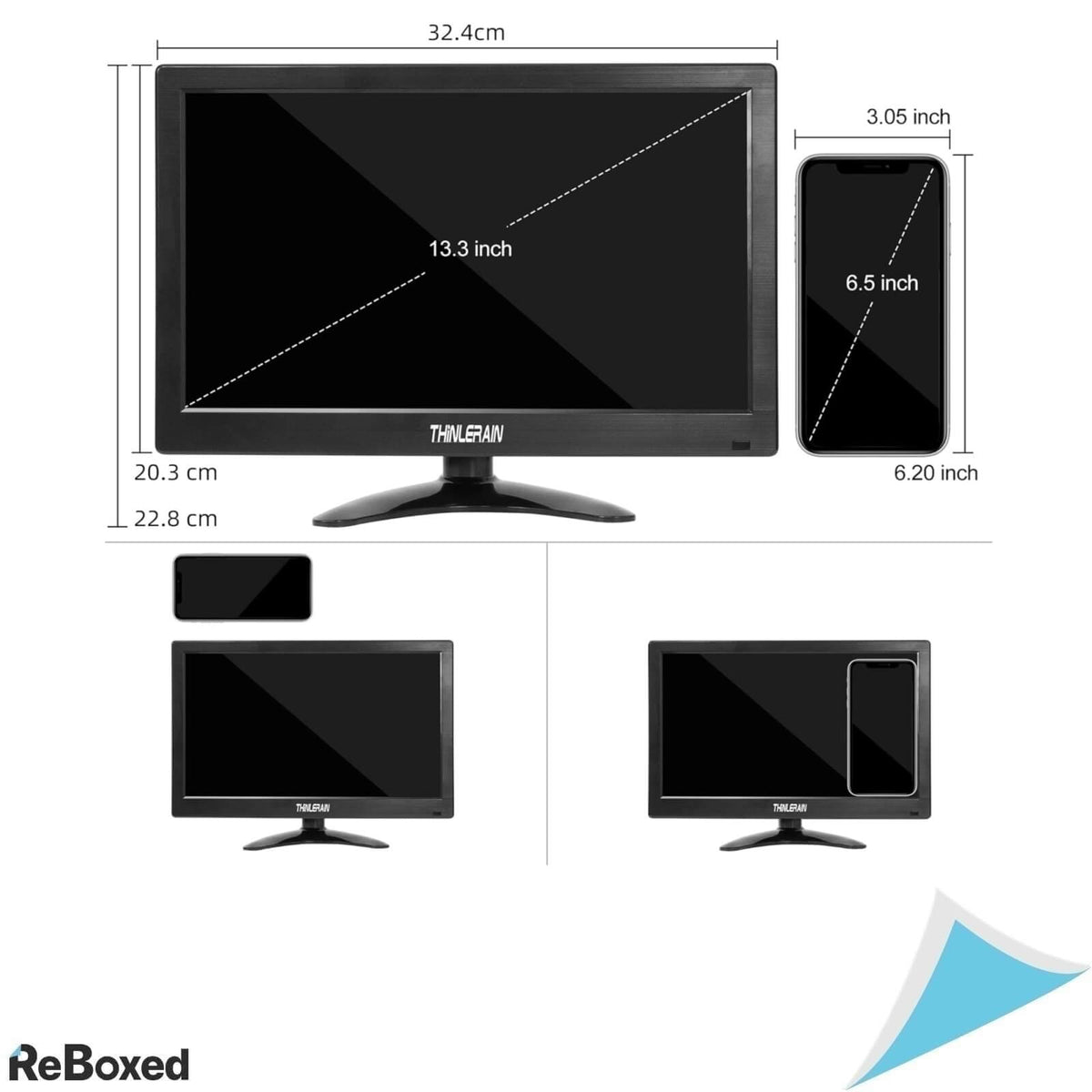 Thinlerain Monitor portabil 13,3&quot; Inch Rezolutie 1366x768