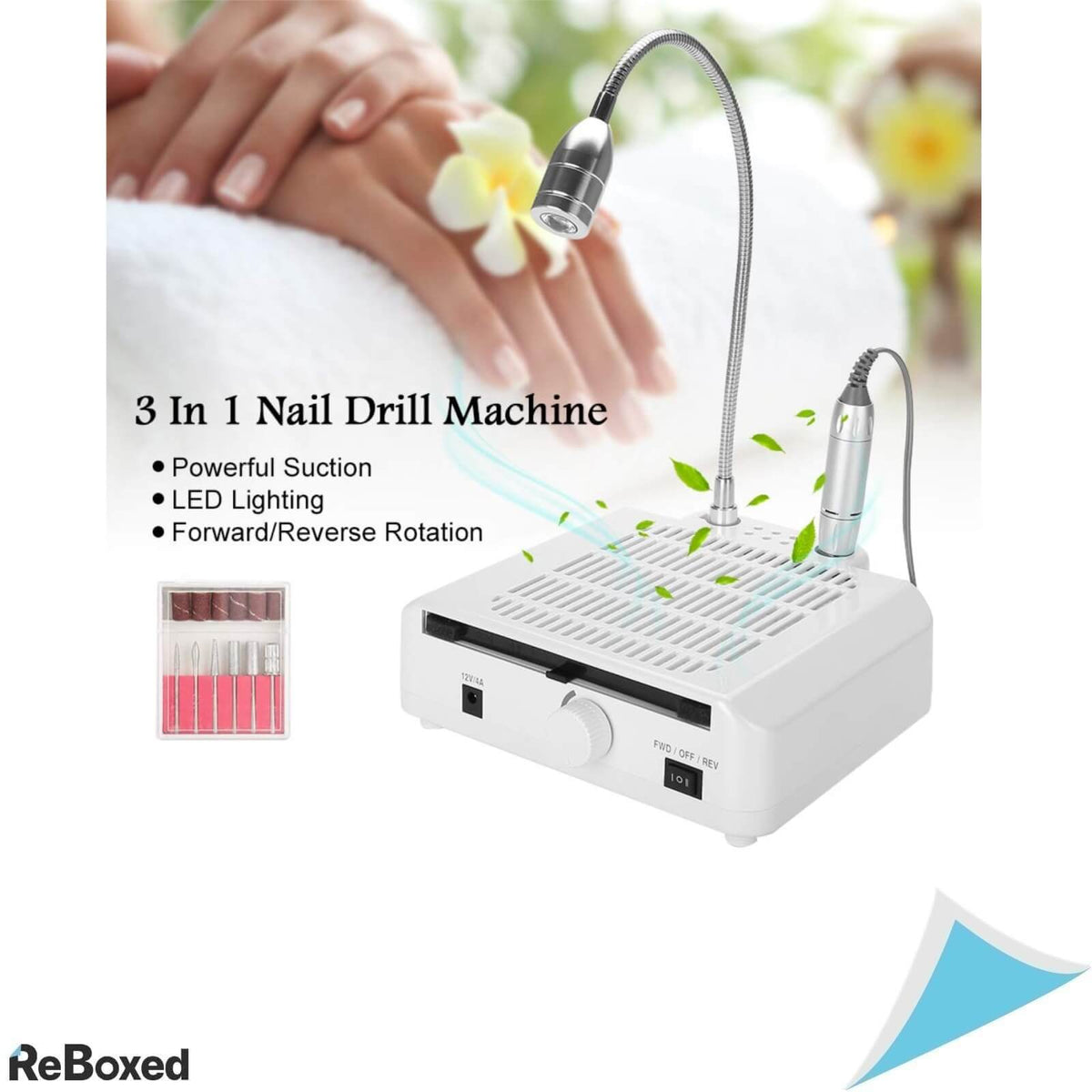 Tmishion Aparat Manichiura 3in1 Slefuieste Aspira Lumineaza