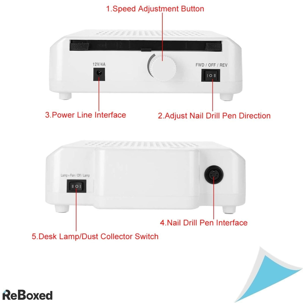 Tmishion Aparat Manichiura 3in1 Slefuieste Aspira Lumineaza