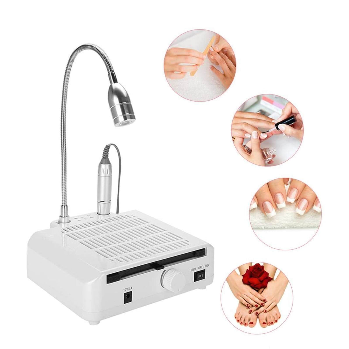 Tmishion Aparat Manichiura 3in1 Slefuieste Aspira Lumineaza