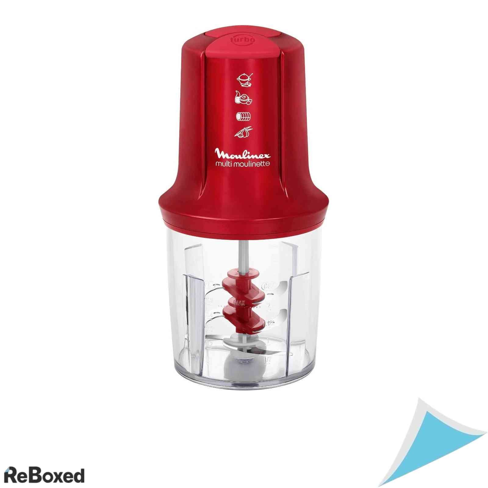 Tocator Electric Moulinex AT714G32 Multi Moulinette Putere 500W Capacitate 0.5L 3 Lame Inox 2 Viteze Rosu Rubin