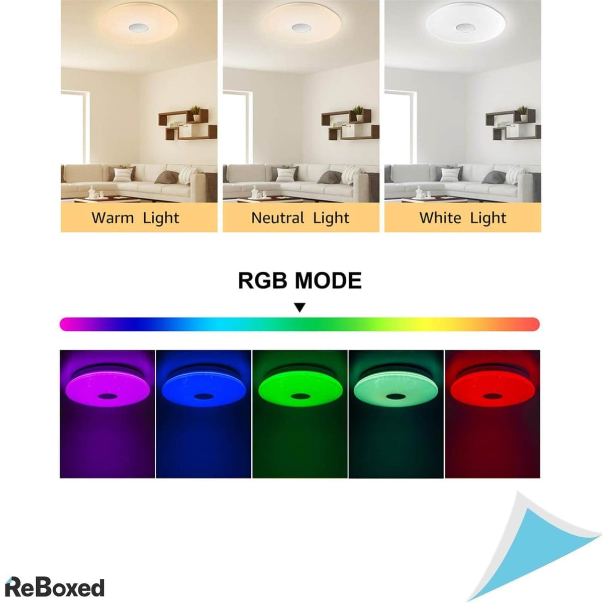 TONFFI Lampa LED de Tavan RGB 24W Dimmabila cu Telecomanda