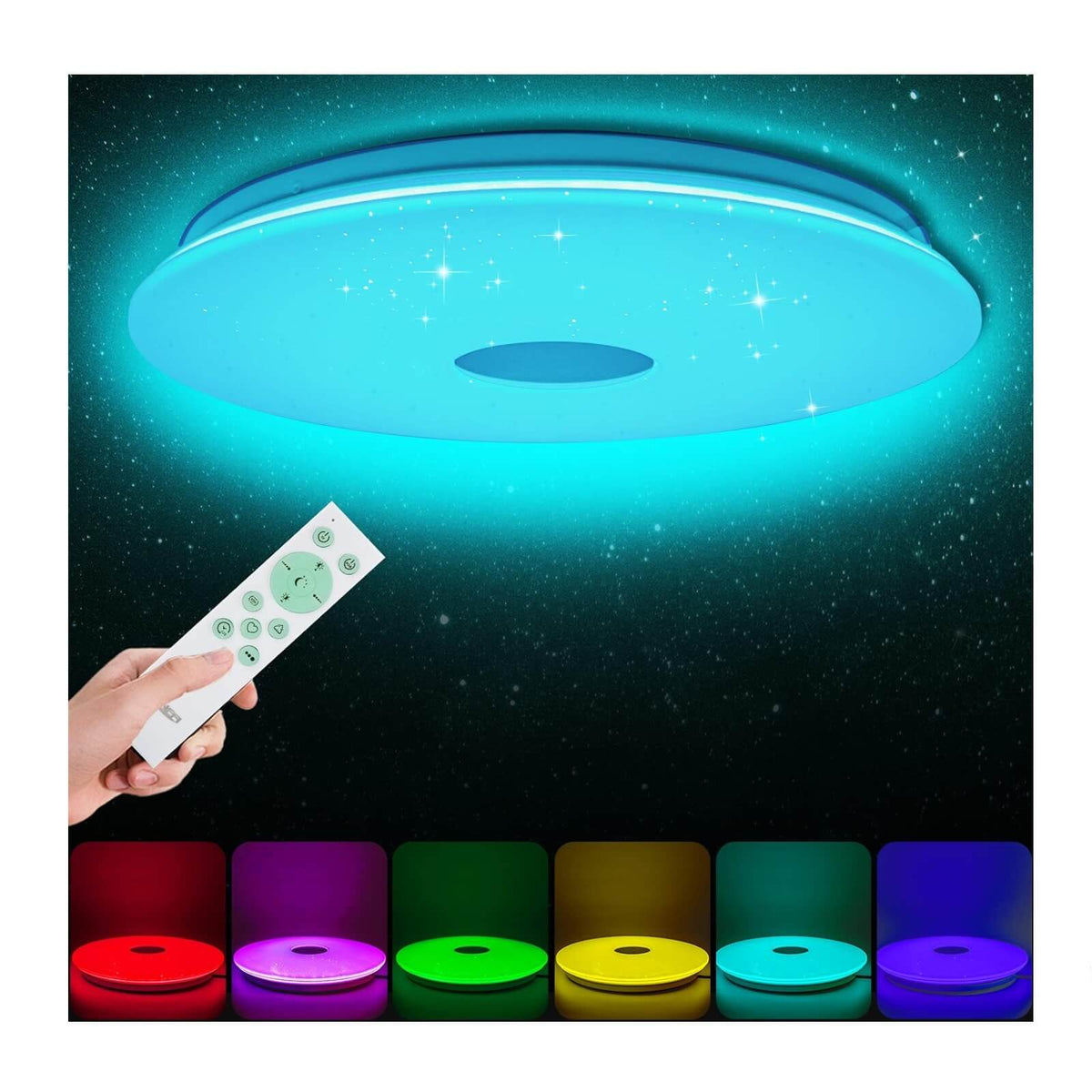 TONFFI Lampa LED de Tavan RGB 24W Dimmabila cu Telecomanda