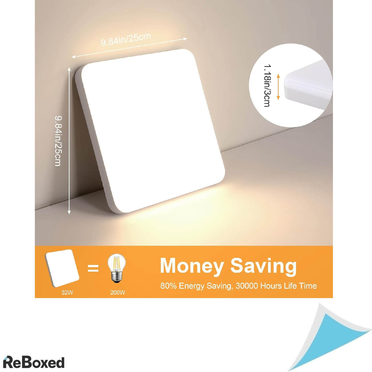 Toolight Lampa LED de Plafon Patrata 32W 3600lm