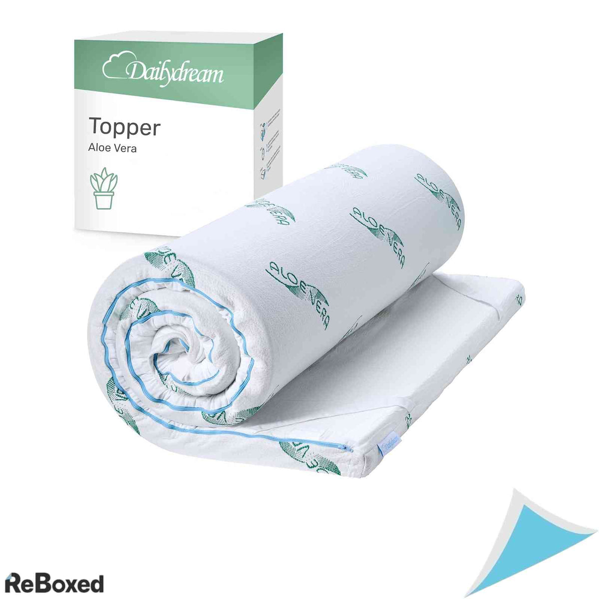 Topper Saltea Dailydream Aloe Vera 80x200 cm Spuma cu Memorie Grosime 5 cm Hipoalergenic si Antiderapant