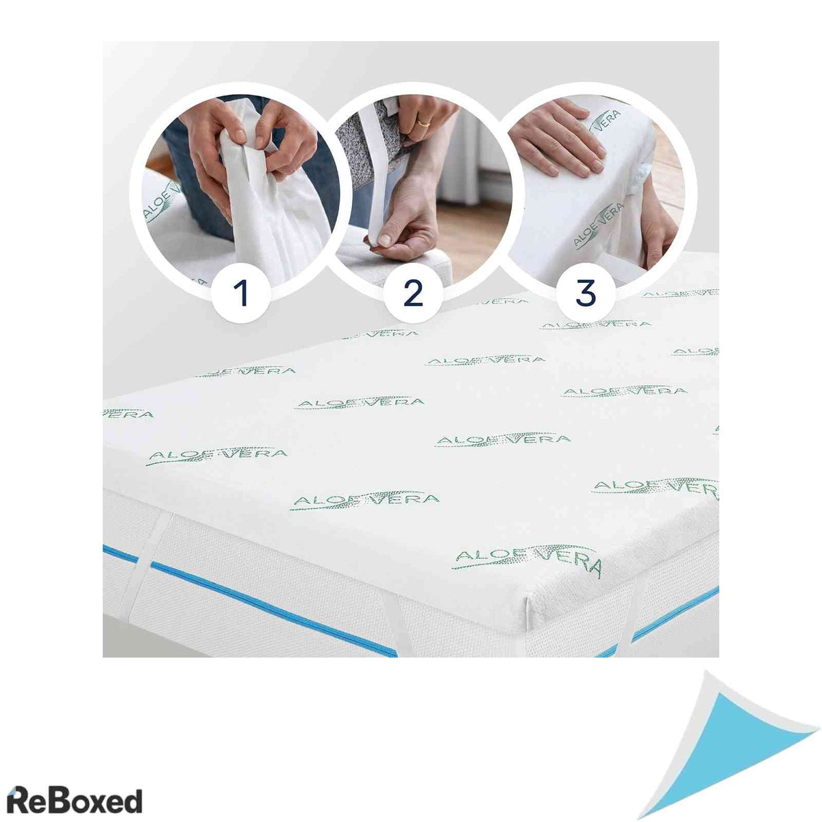 Topper Saltea Dailydream Aloe Vera 80x200 cm Spuma cu Memorie Grosime 5 cm Hipoalergenic si Antiderapant