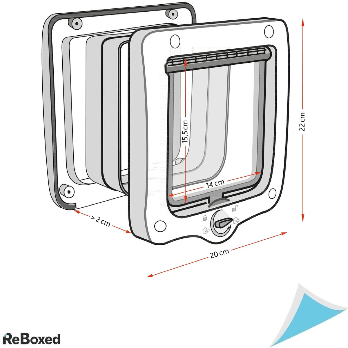 Trixie Usa pentru Pisici cu 4 Moduri de Blocare