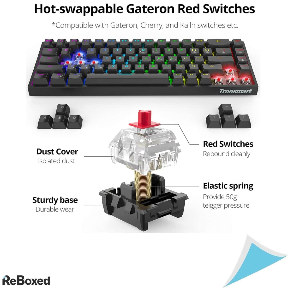 Tronsmart Elite Pro RGB Tastatura Mecanica 68 Taste Wireless Bluetooth